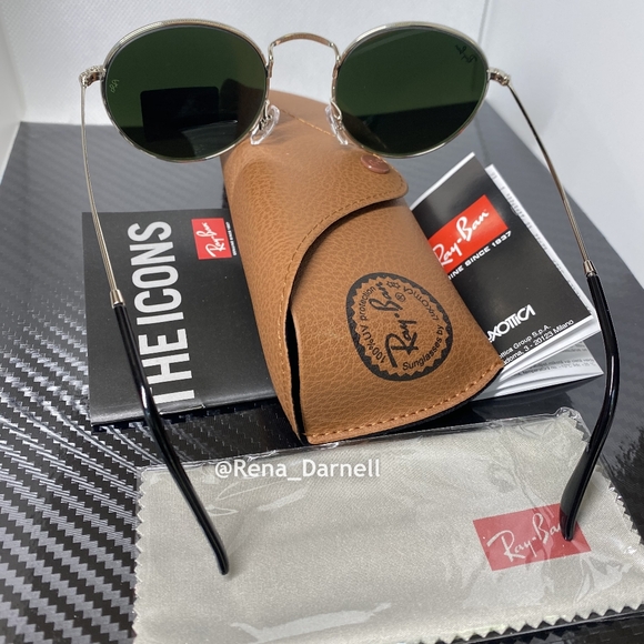 Ray-Ban Pink Round Metal RB3447 New - Picture 10 of 16